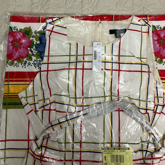 J.Crew NWT Belted Floral Border Dress size 2 - Picture 4 of 5